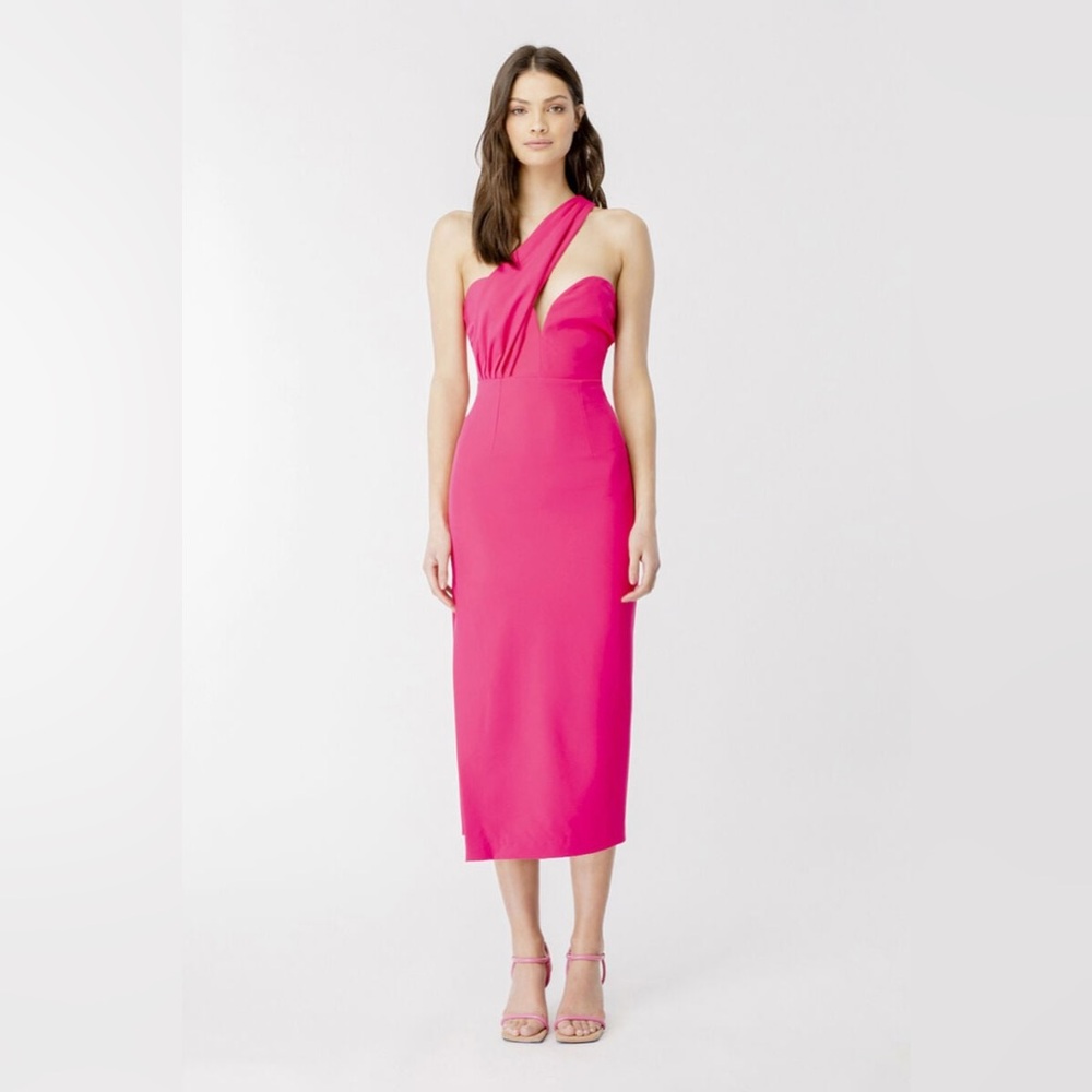 Bardot Lorella Midi Dress Candy Pink Size 4